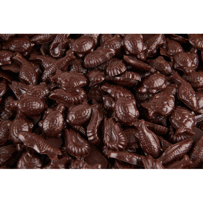 Fritures coquillages en chocolat Noir , du Pays Basque