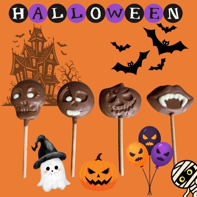 Sucette Halloween, chocolat...