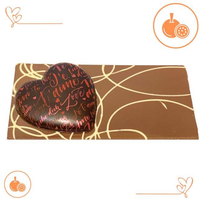 Moulage cœur chocolat Noir...